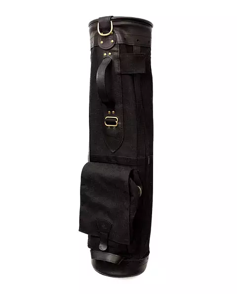 8 Sunday Style Golf Bag- Black with Black Leather