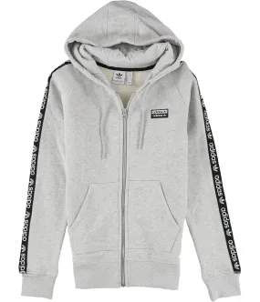 Adidas Womens Original Tape Full-Zip Hoodie Sweatshirt