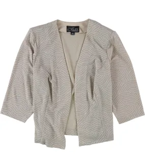 Alex Evenings Womens Glitter Cardigan Sweater