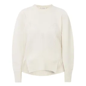 ALEXANDER MCQUEEN Chevron Corset Sweater - Ivory