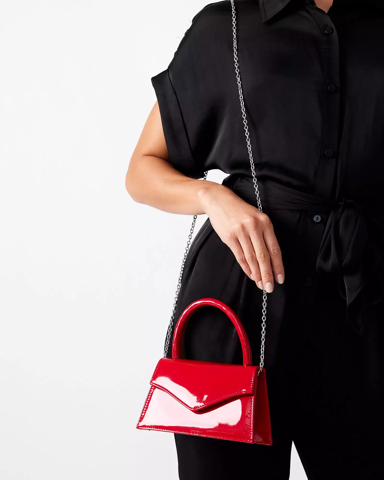 AMINA BAG RED PATENT