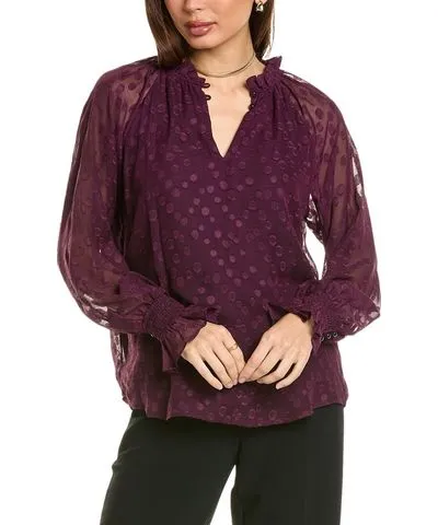 Anne Klein Ruffle Neck Blouse