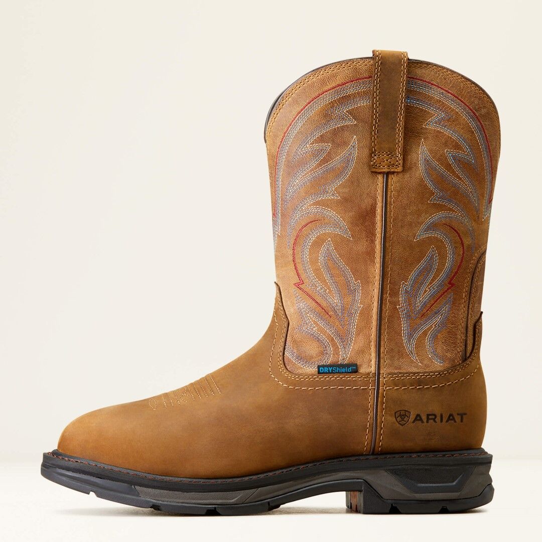 Ariat Men's WorkHog XT Waterproof Work Boot in Distressed Brown