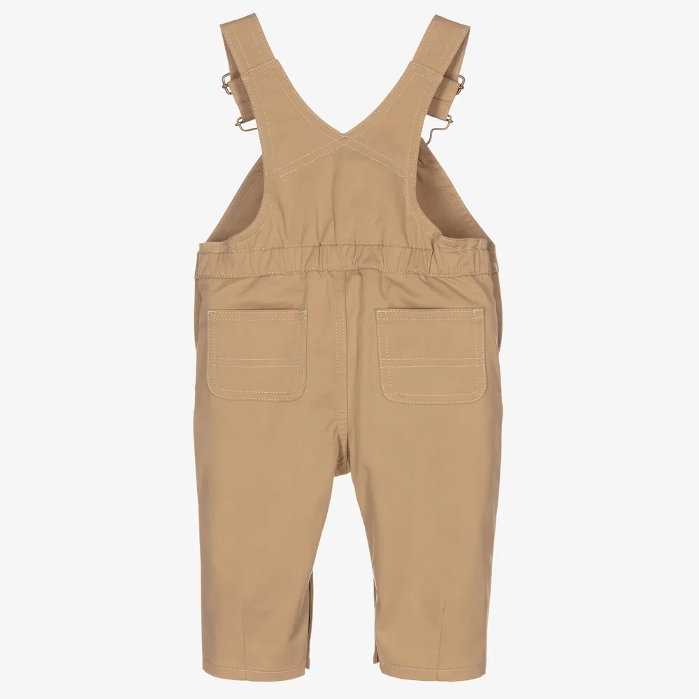 Baby Boys Beige Dungarees