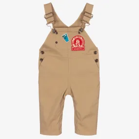 Baby Boys Beige Dungarees