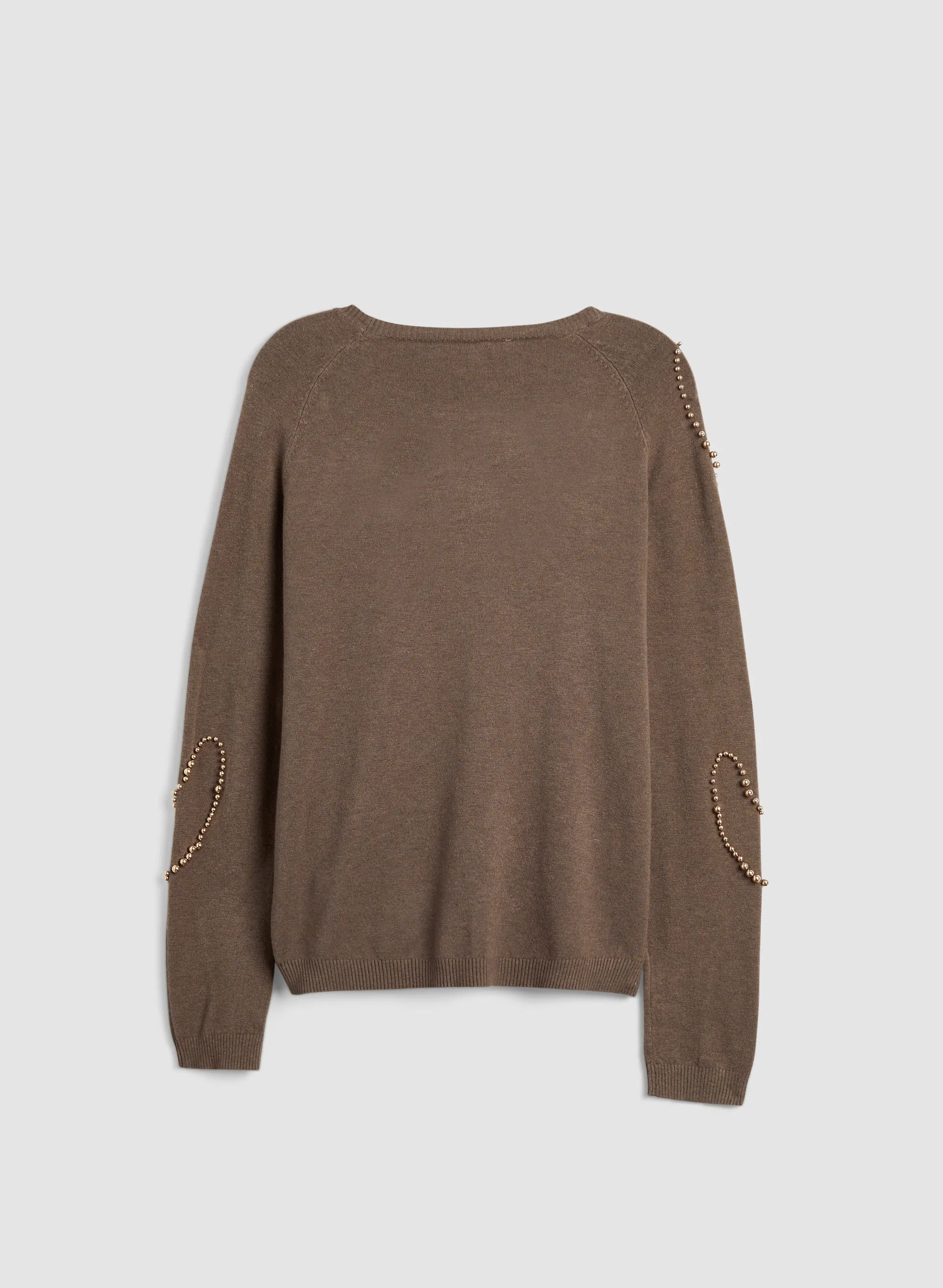 Bead Detail Long Sleeve Sweater