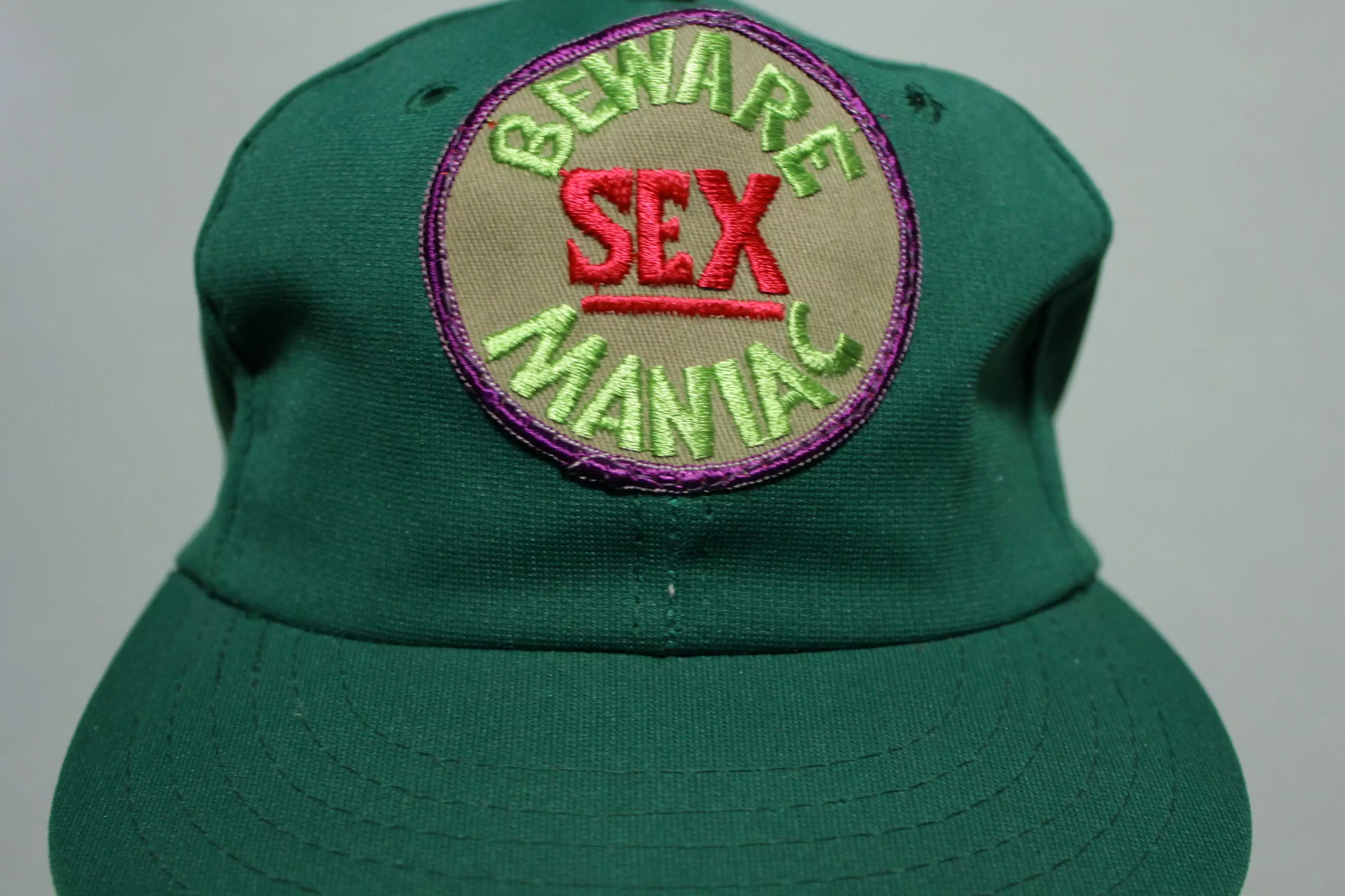 Beware Sex Maniac Patch Vintage 80's Adjustable Snap Back Hat