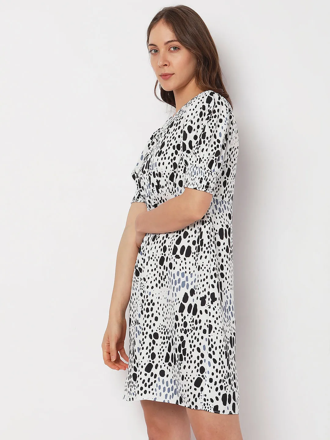 Black & White Printed Dress