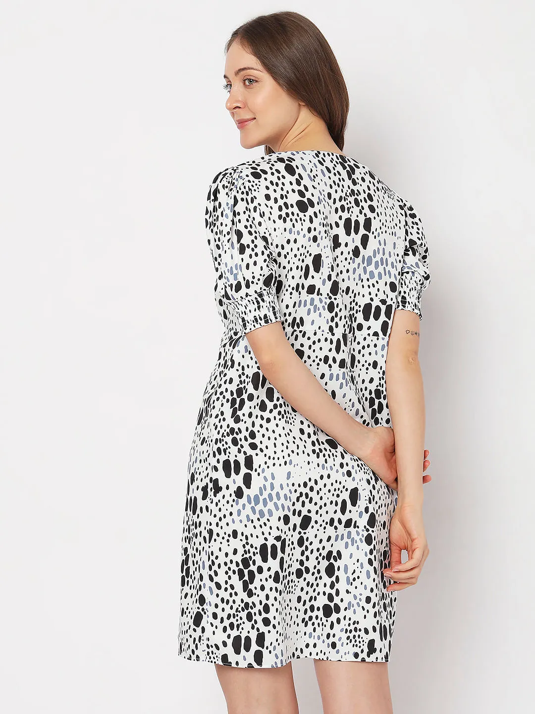 Black & White Printed Dress