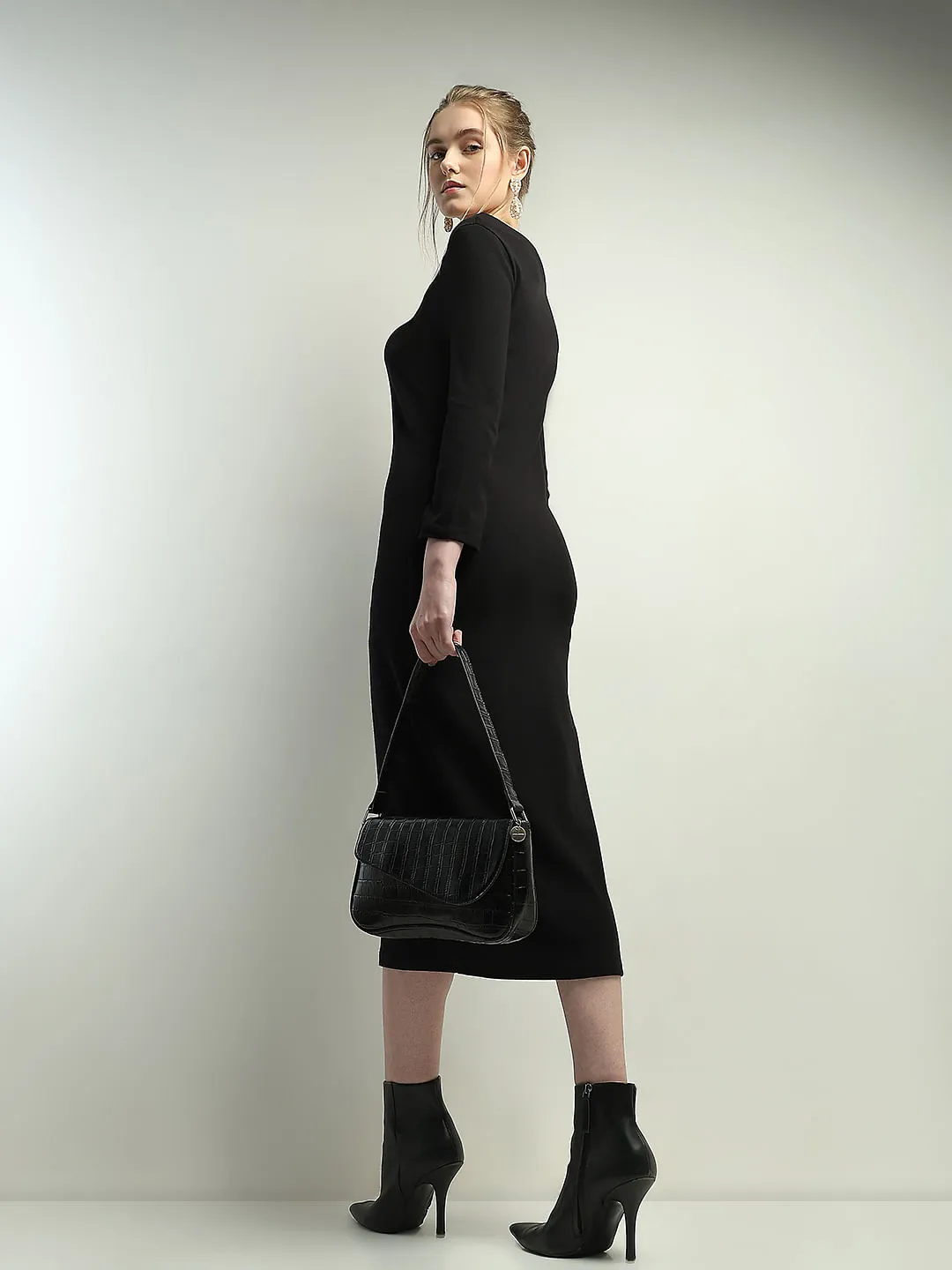 Black Sheath Midi Dress