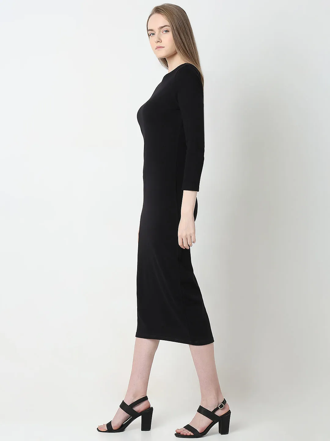 Black Sheath Midi Dress