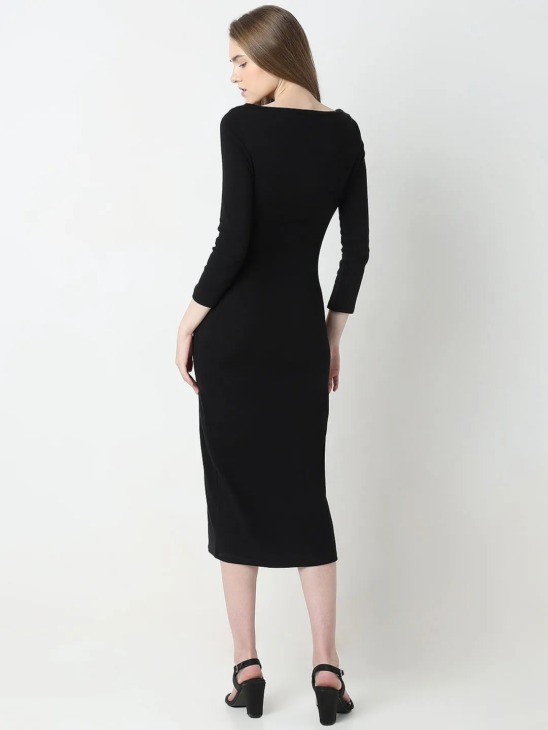 Black Sheath Midi Dress