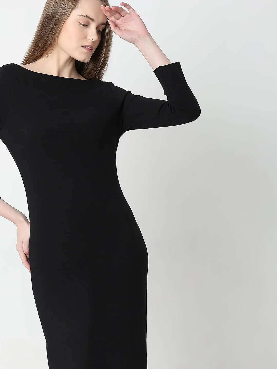 Black Sheath Midi Dress