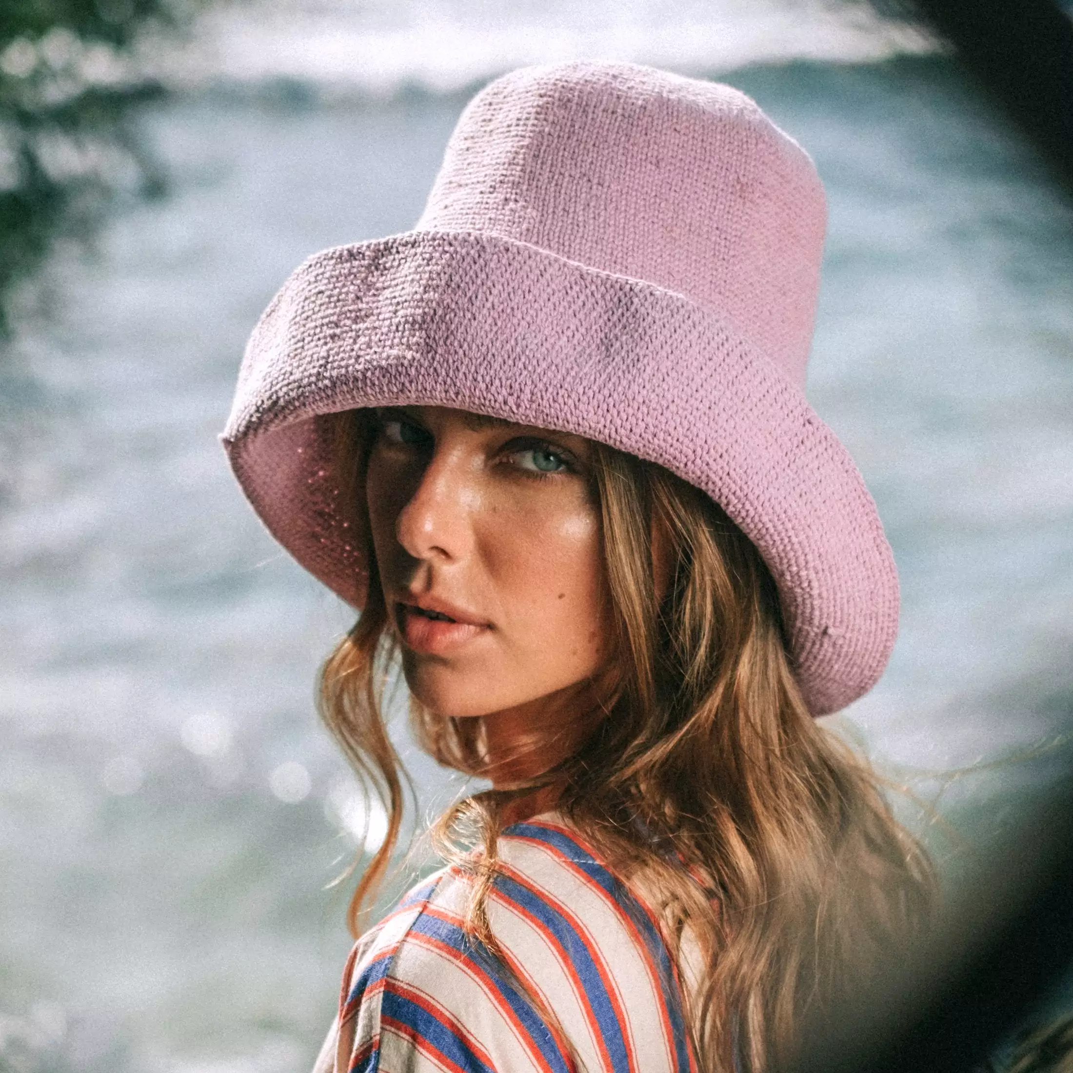 BLOOM Crochet Sun Hat, in Lilac Purple