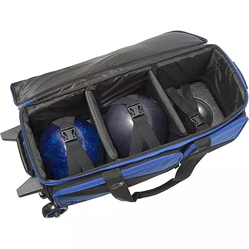 BSI 3 Ball Triple Roller Bowling Bag Black Purple