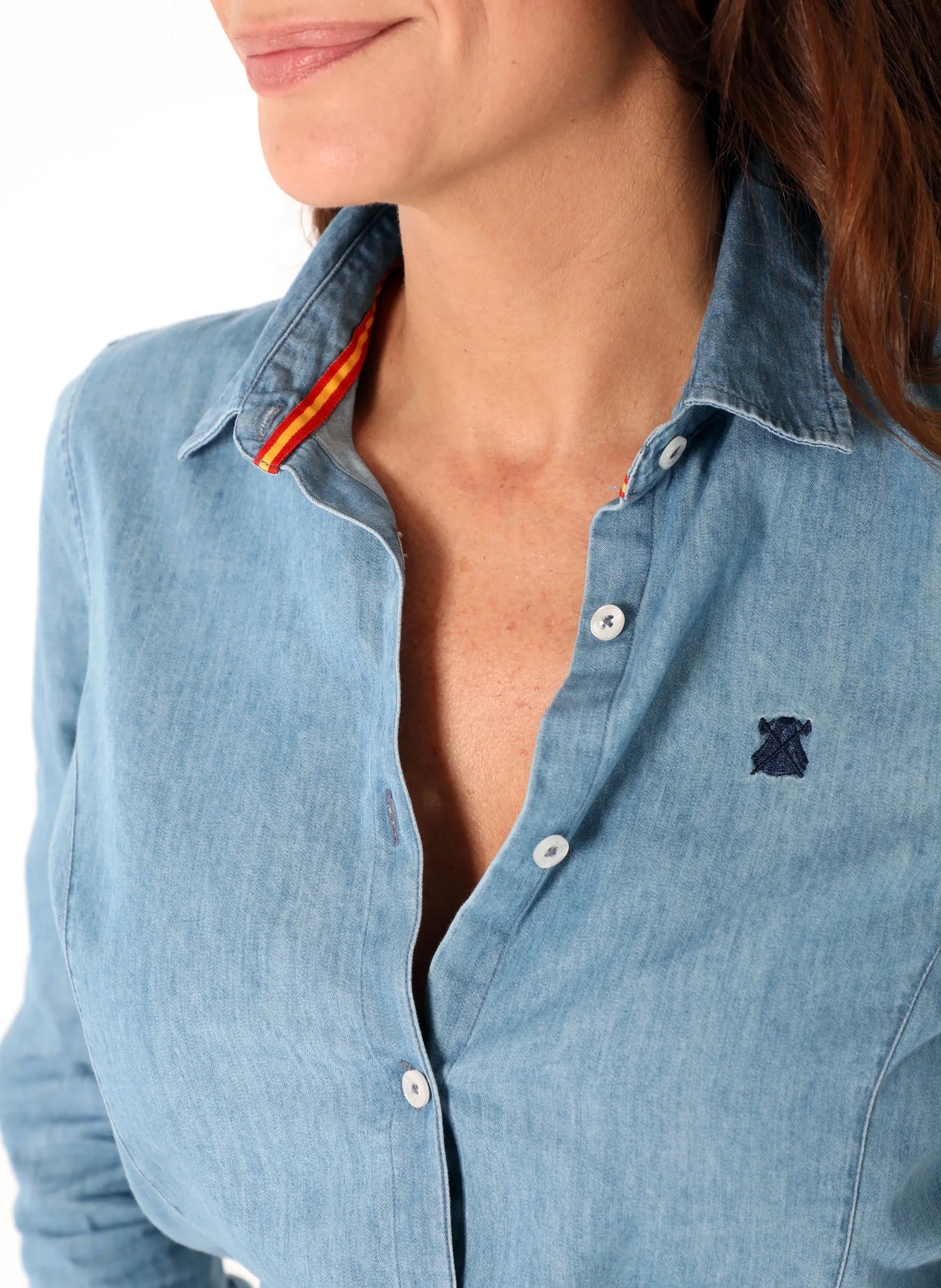 Camisa Denim Cinta Espaa Mujer