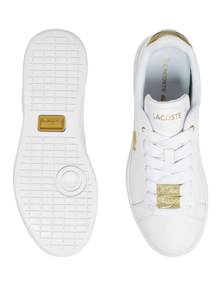 Carnaby Pro Leather Sneaker in White/Gold