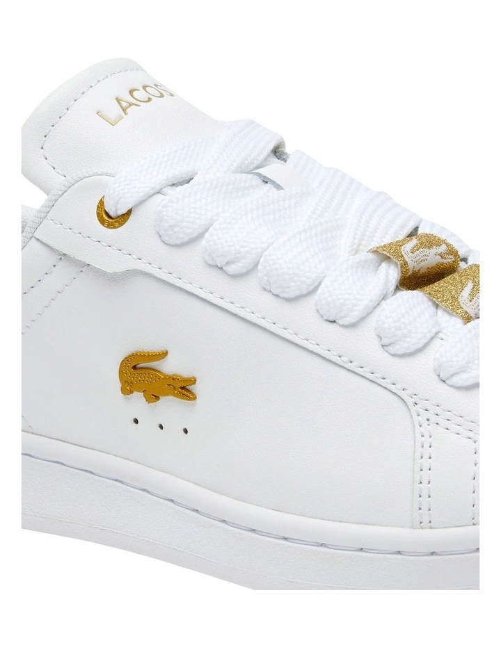 Carnaby Pro Leather Sneaker in White/Gold