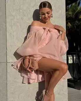 Cayla Pink Mini Dress