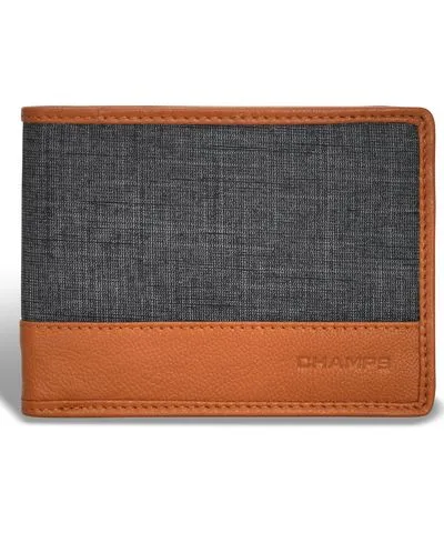 Champs Men's Denim Collection Leather Bi-Fold Wallet