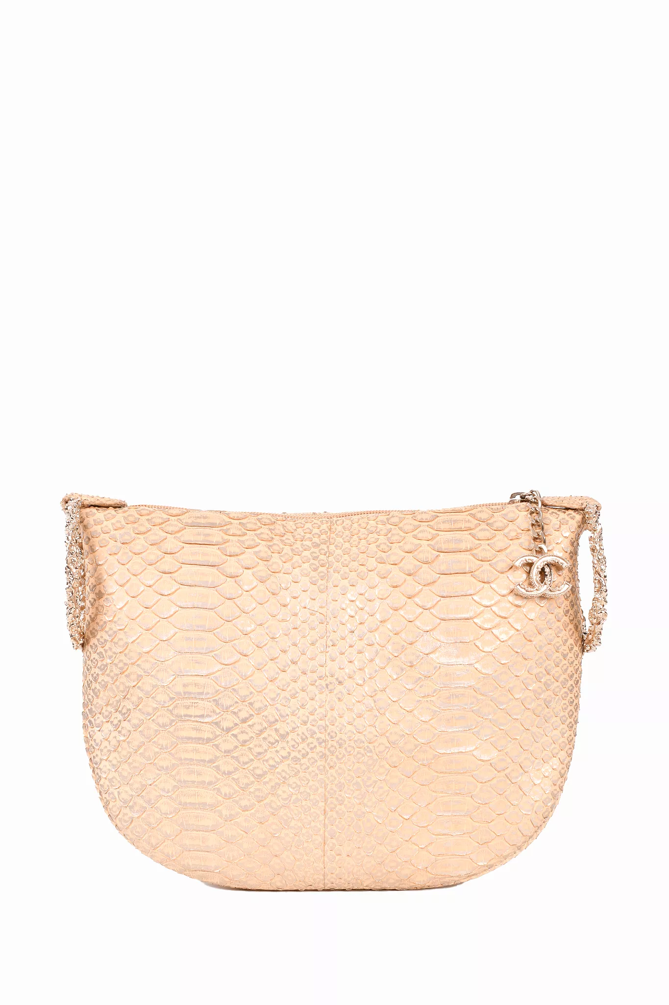 Chanel 2012/13 Gold Python Leather Fortune Cookie Clutch Bag