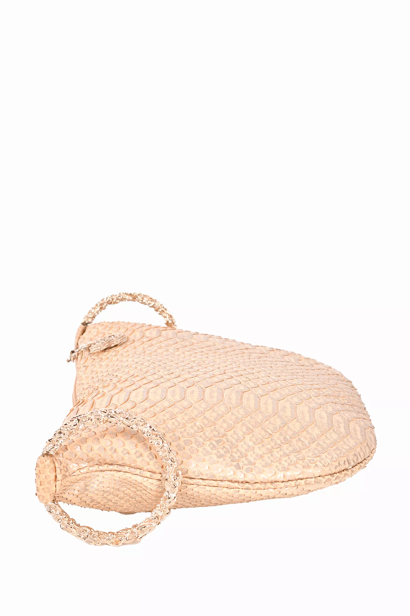 Chanel 2012/13 Gold Python Leather Fortune Cookie Clutch Bag