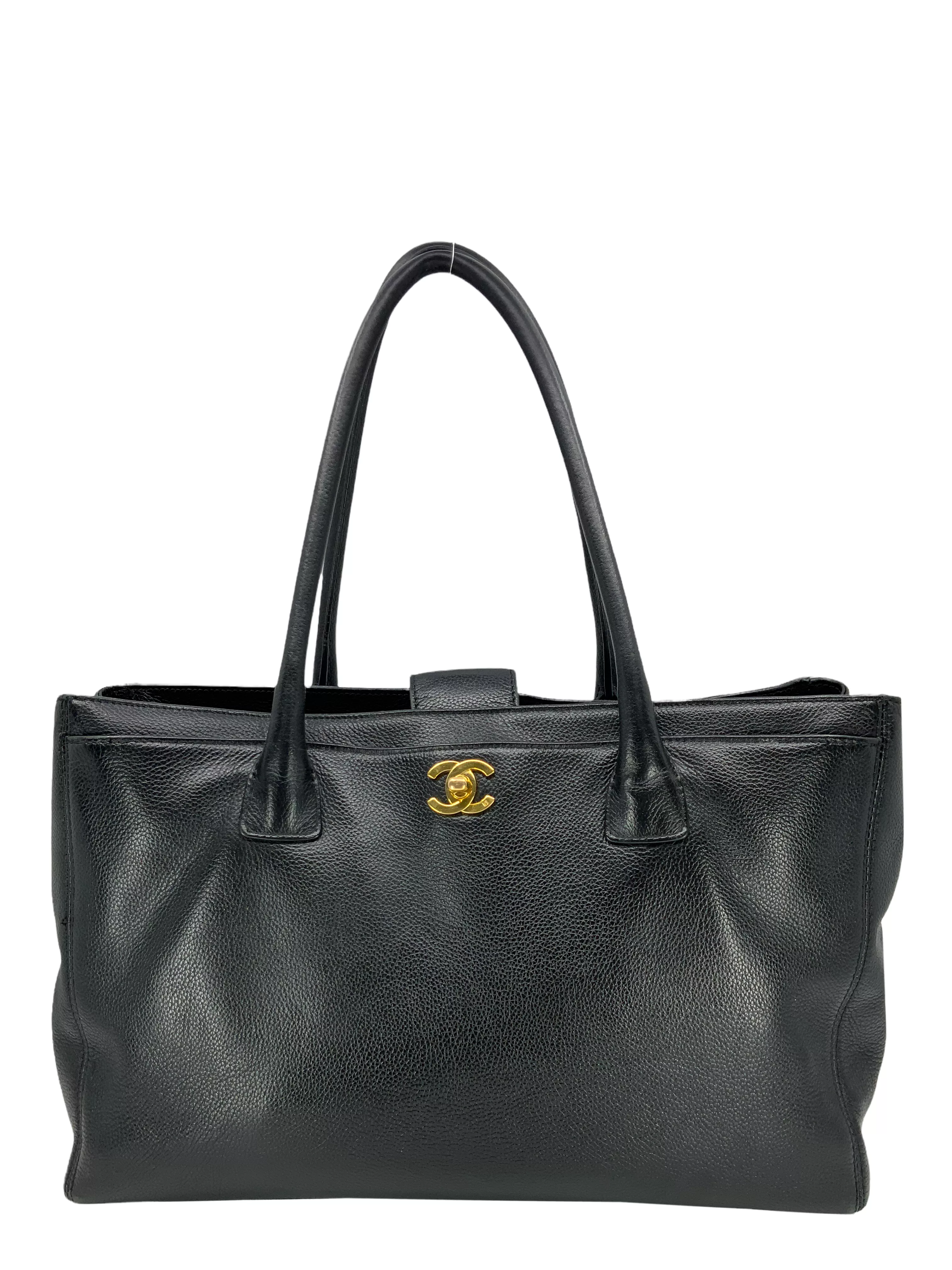 CHANEL Caviar Leather Cerf Executive Tote Bag