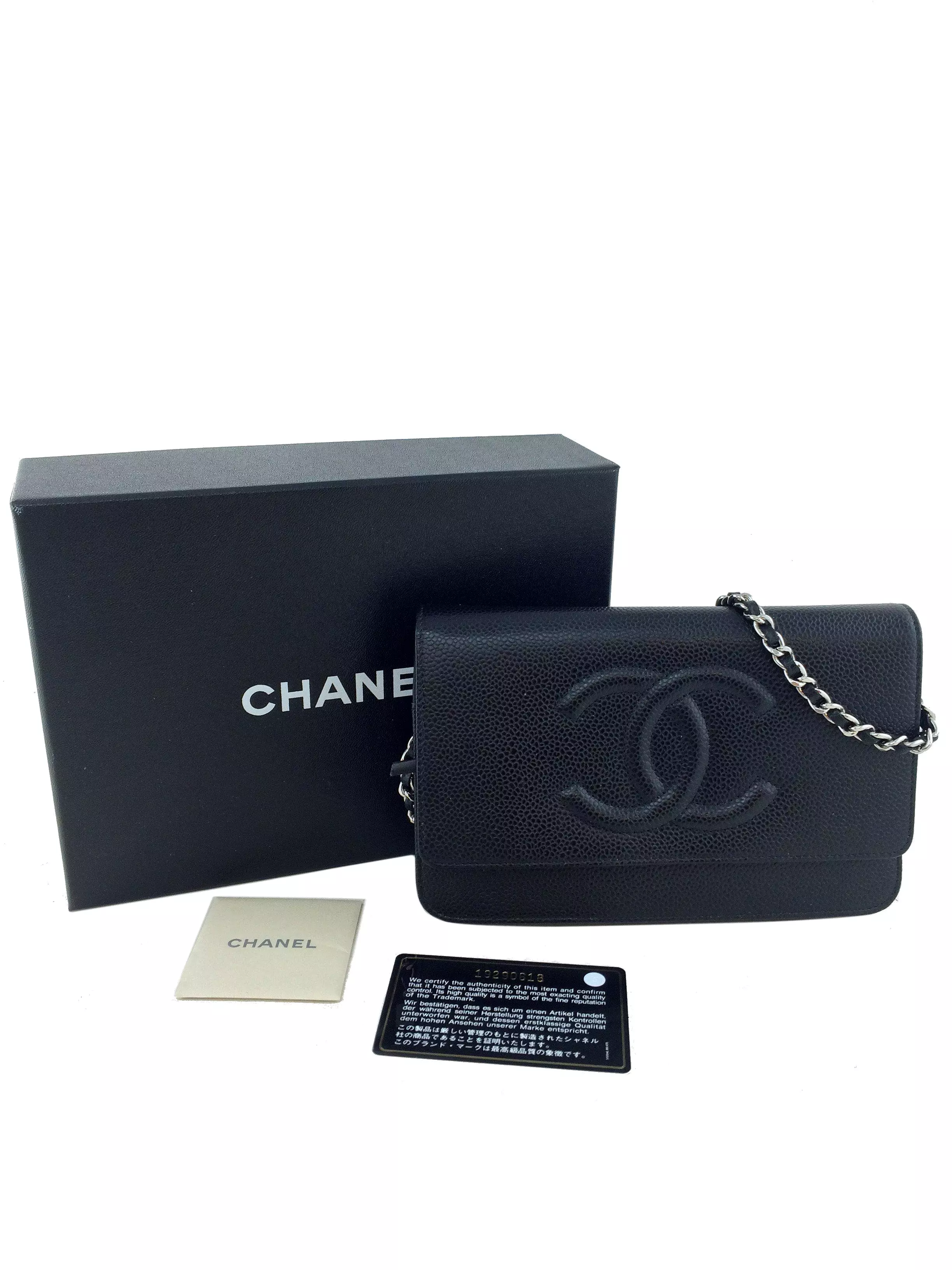 Chanel Caviar Wallet on Chain WOC Timeless Crossbody Bag