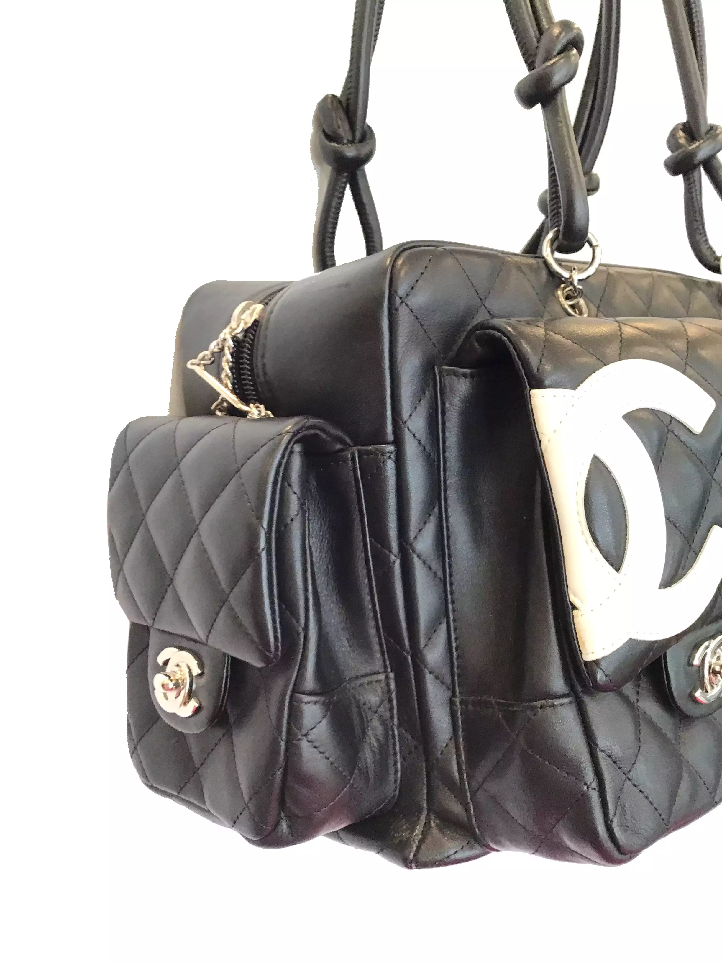 Chanel Quilted Leather Ligne Cambon Reporter Bag