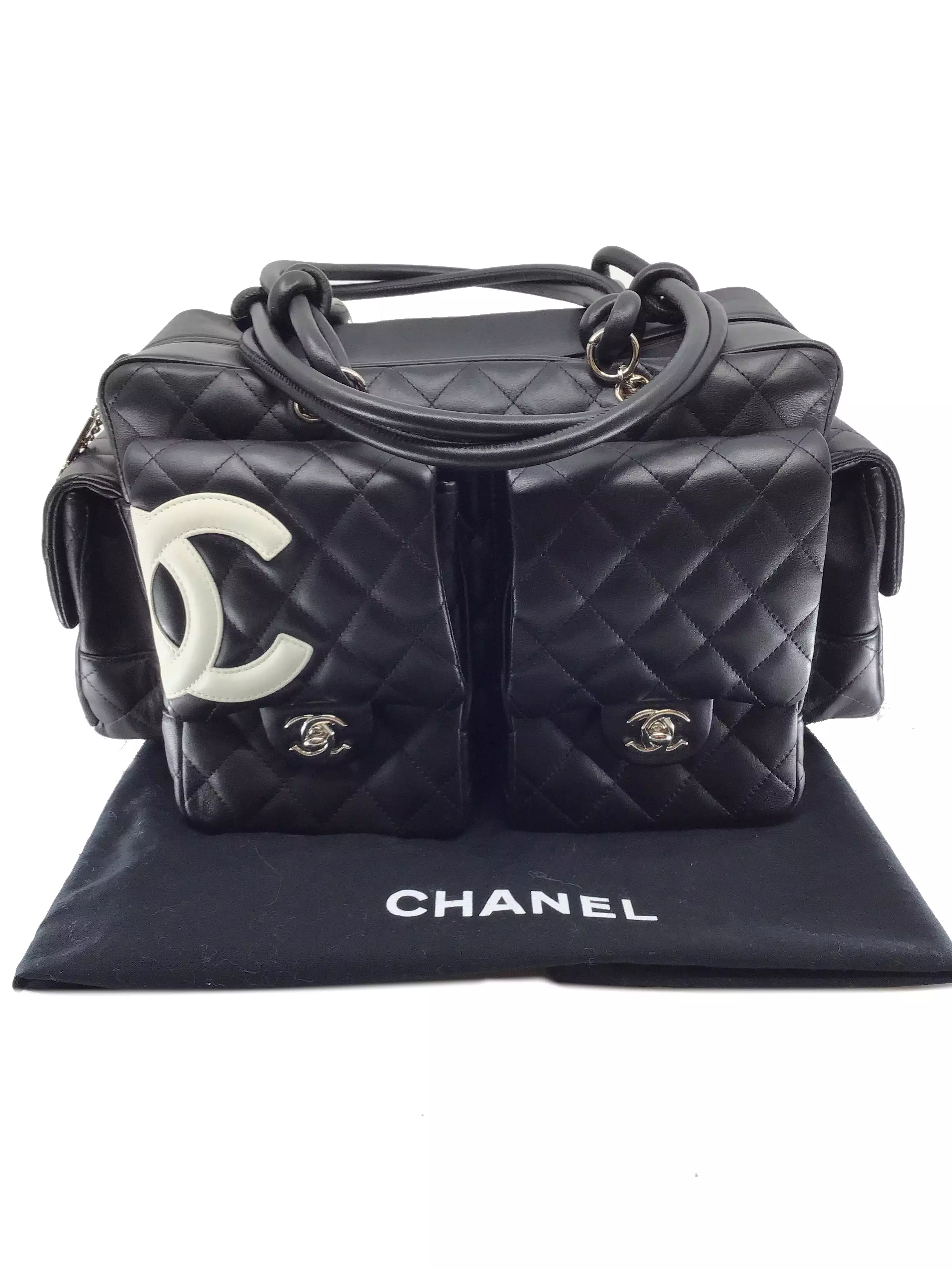 Chanel Quilted Leather Ligne Cambon Reporter Bag