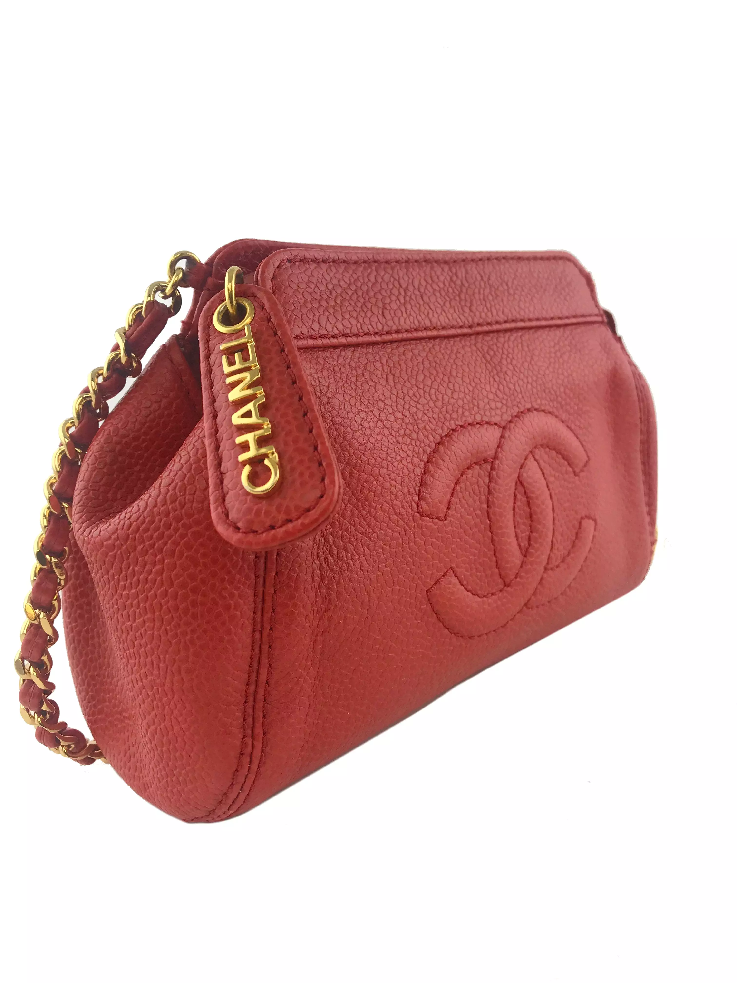 Chanel Vintage Caviar Leather Mini Crossbody Bag