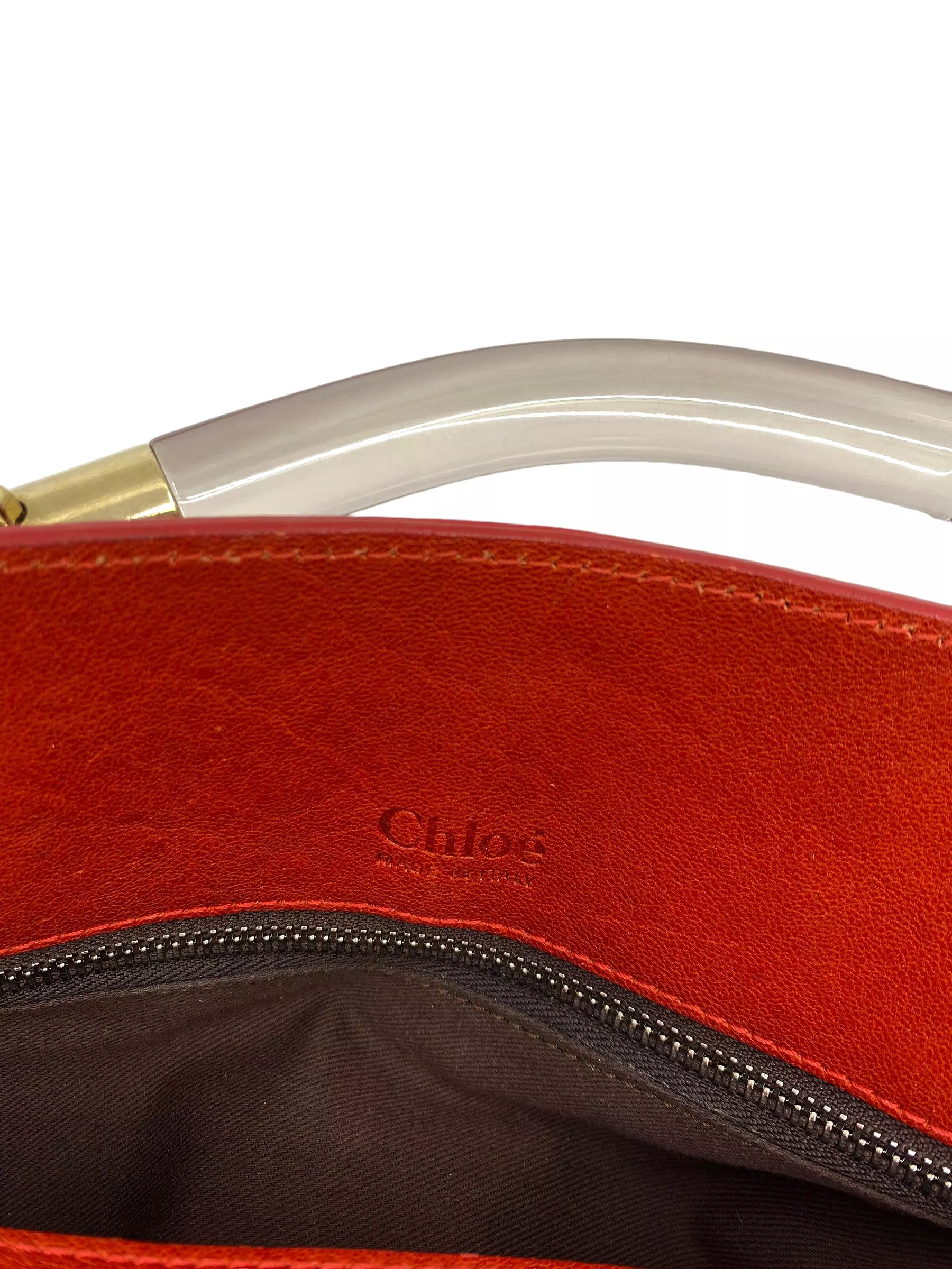 Chloe Red Leather Saskia Bag