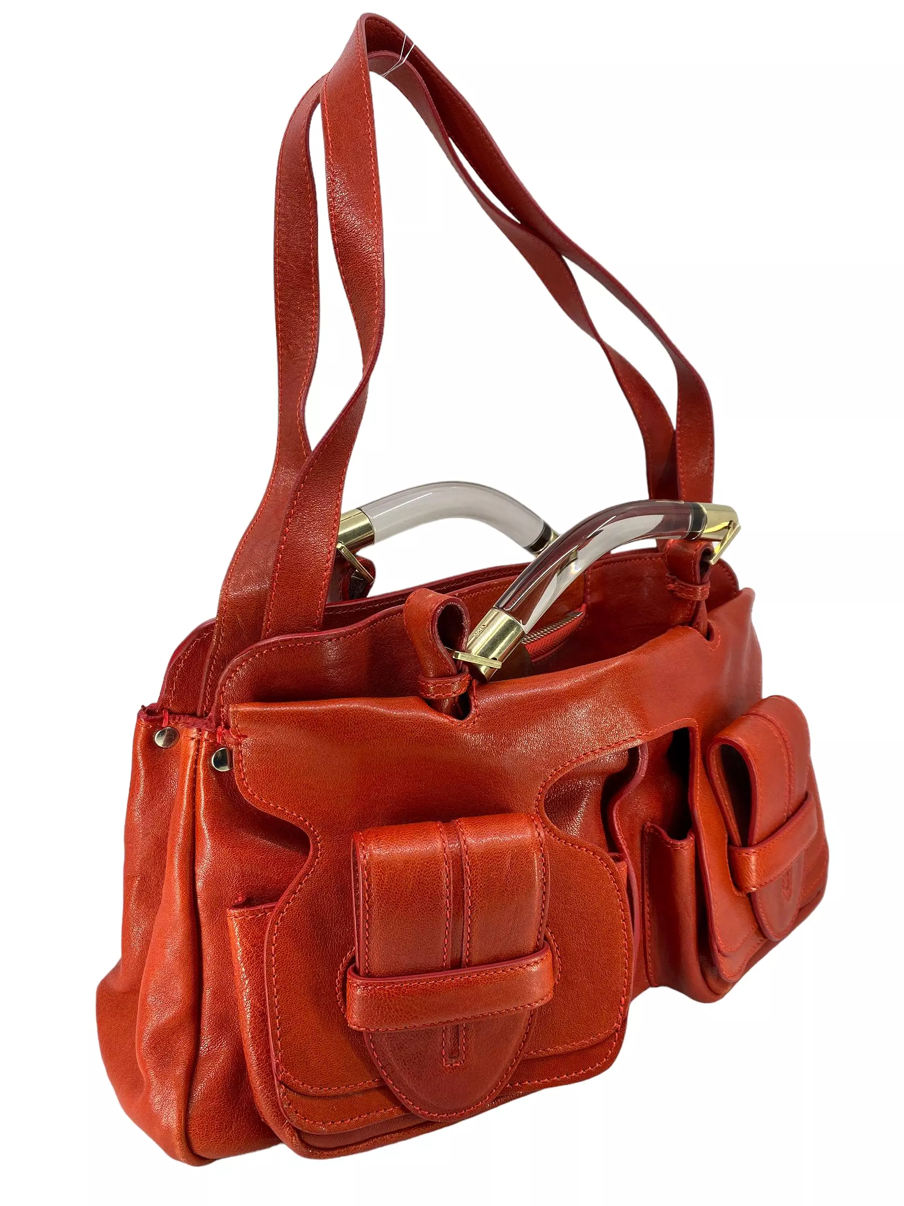 Chloe Red Leather Saskia Bag