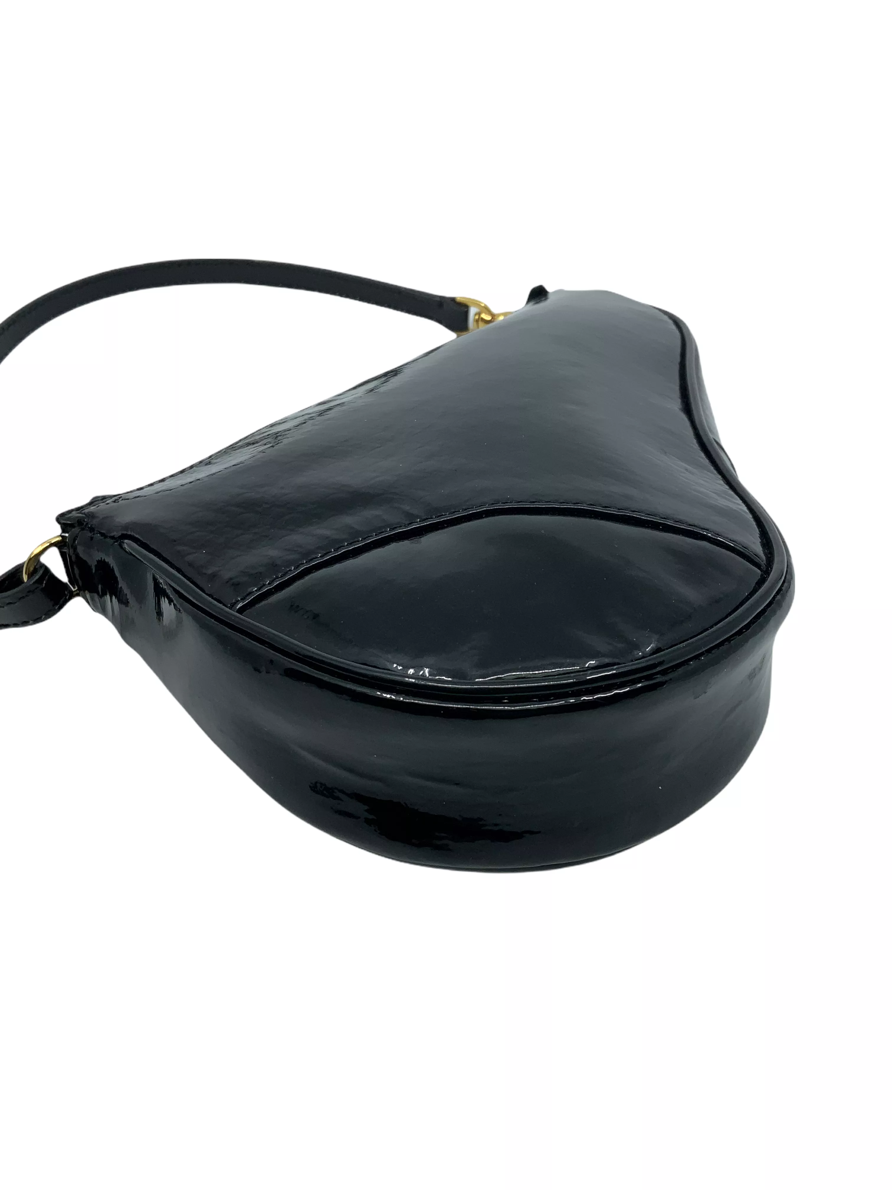 Christian Dior Patent Leather Saddle Bag