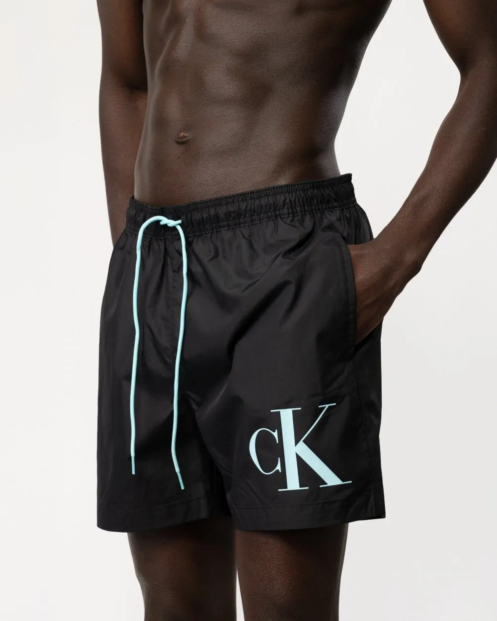 CKJ Monogram Mens Medium Drawstring Swimshorts