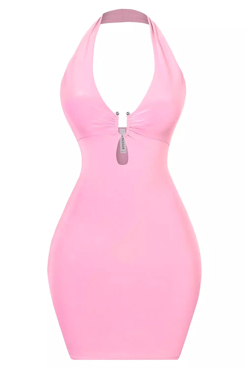 Claire Light Pink Halter Mini Dress