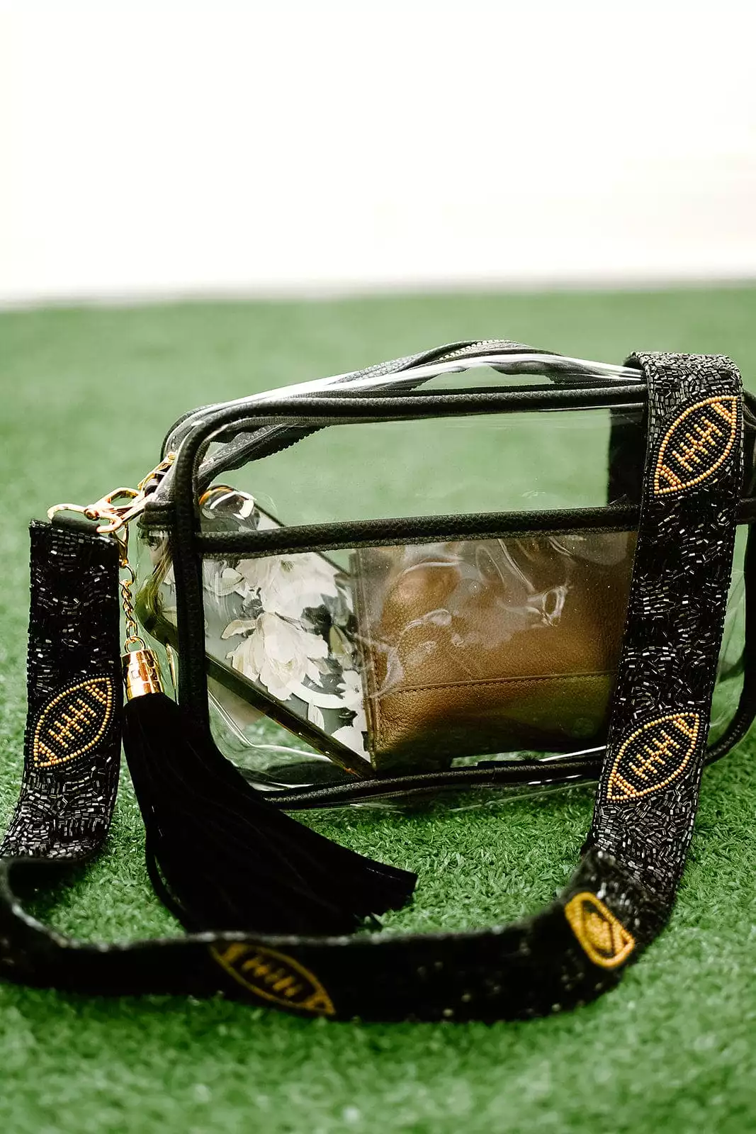 Clear Gameday Purse with Black Trim