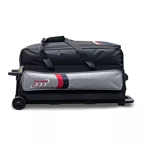 Columbia 300 Boss Triple Roller Grey Red Bowling Bag