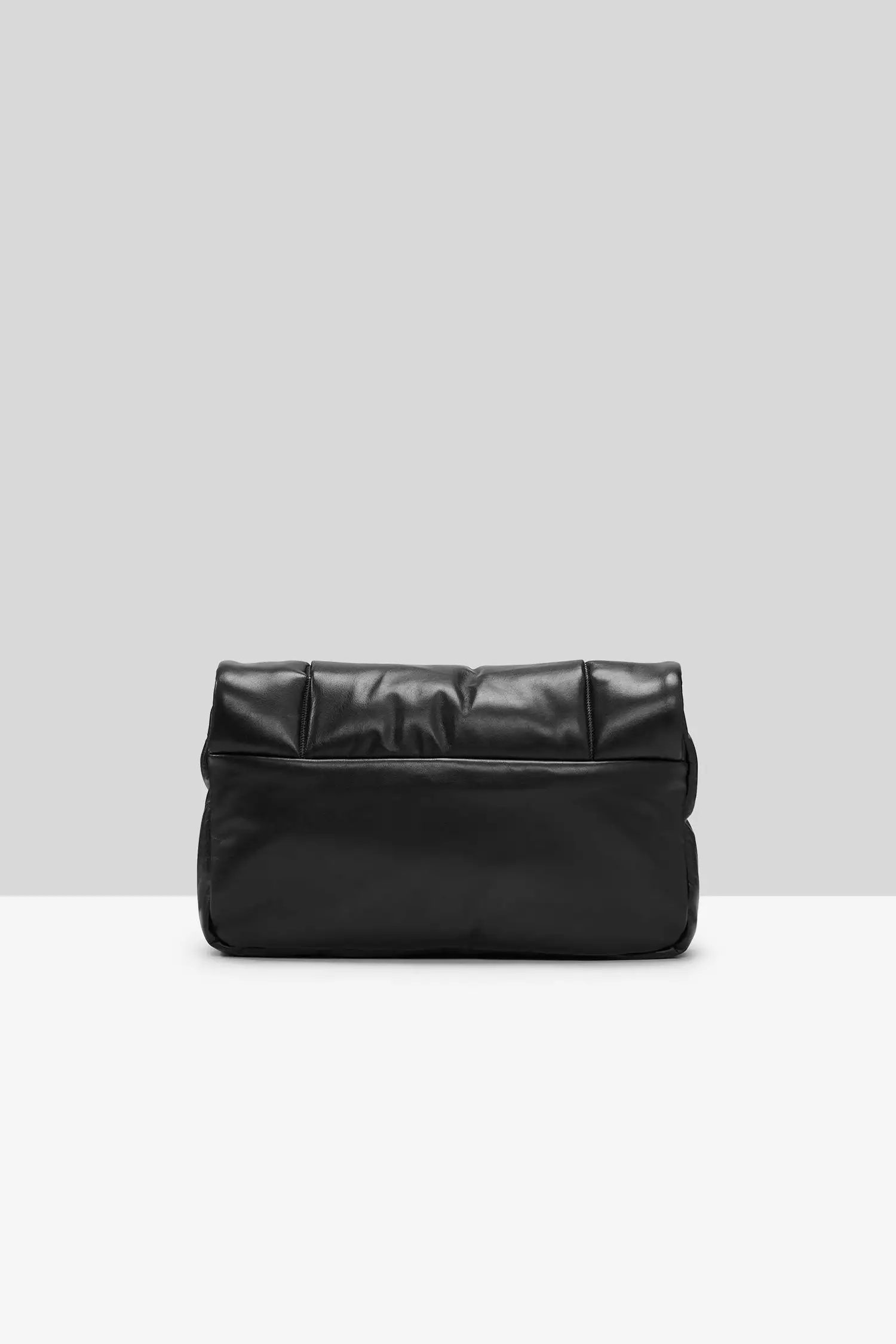 Cornice Leather Clutch Bag in Black