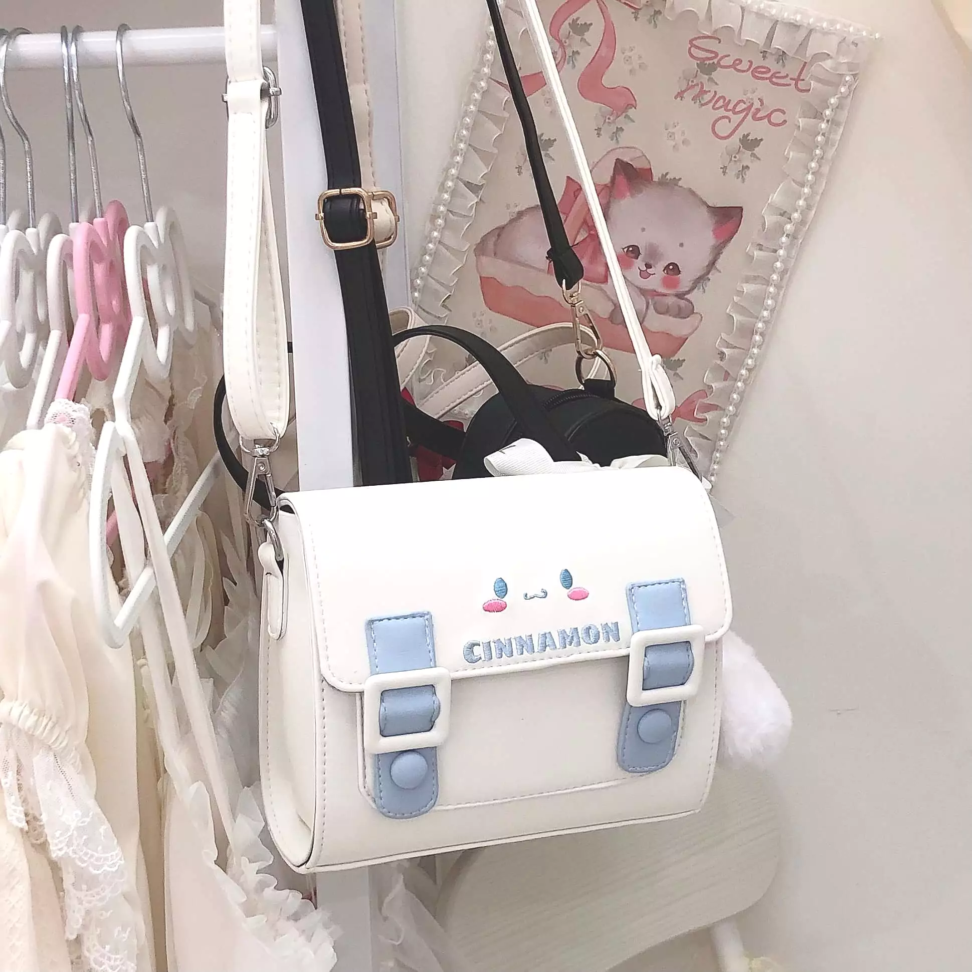 Cute Sanrio soft girl Cambridge shoulder bag by9614