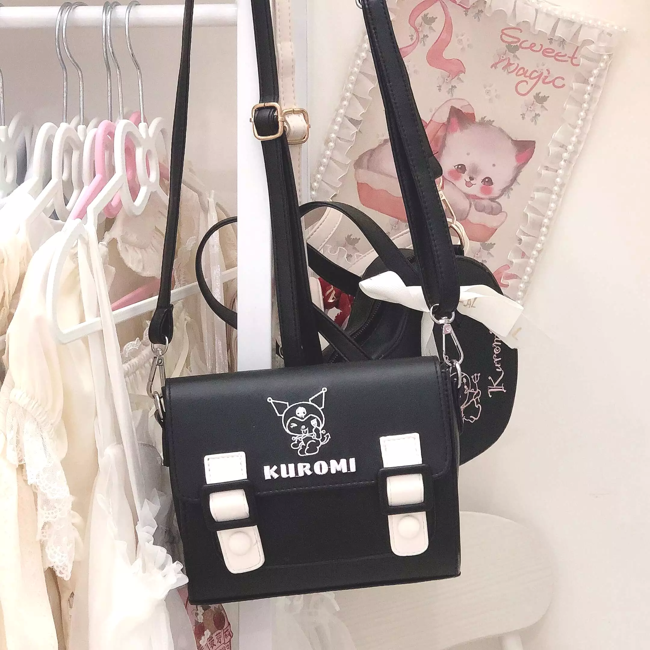 Cute Sanrio soft girl Cambridge shoulder bag by9614