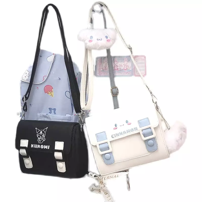 Cute Sanrio soft girl Cambridge shoulder bag by9614