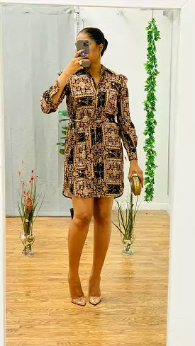 Dani printed shirt dress