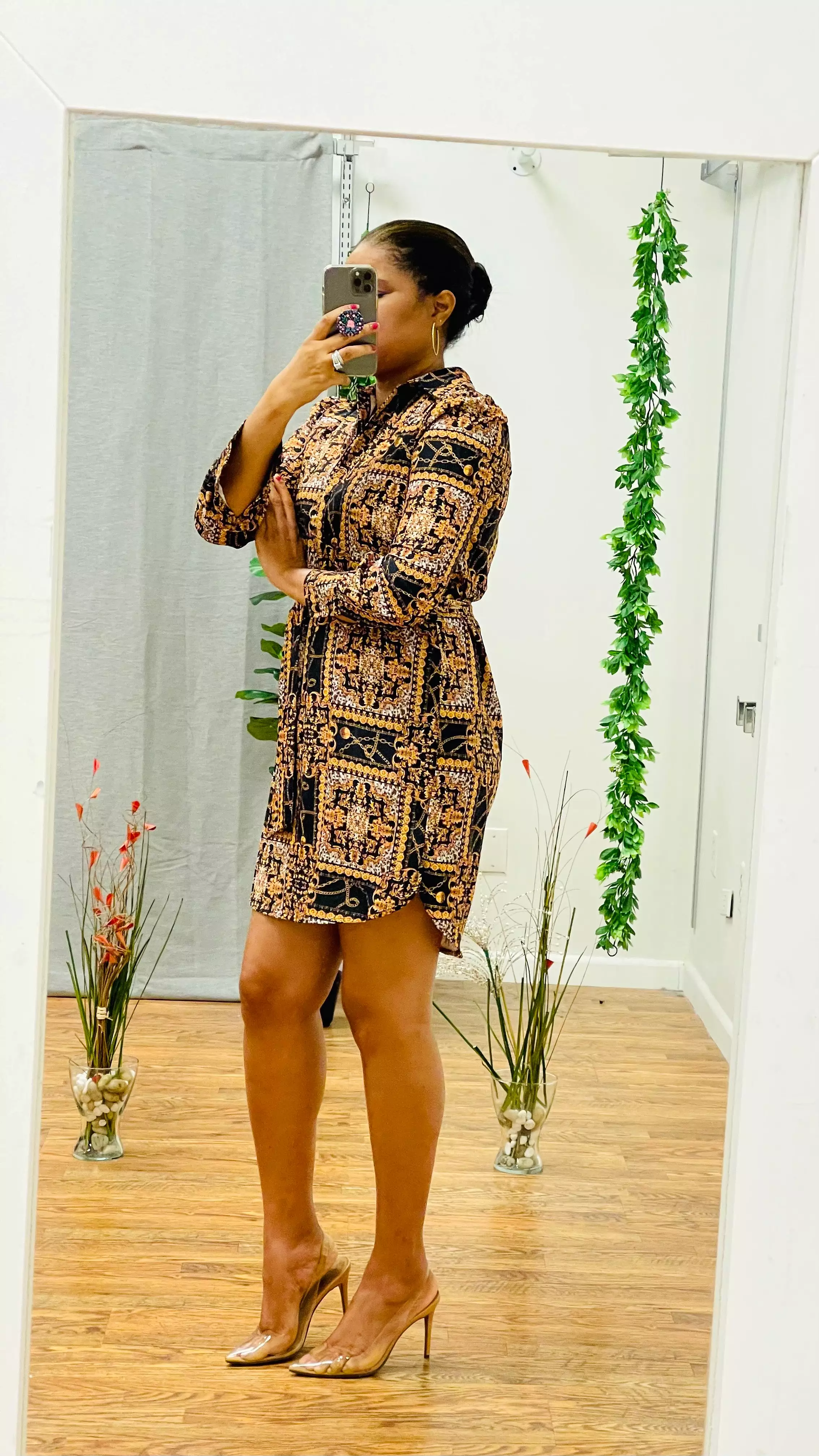 Dani printed shirt dress