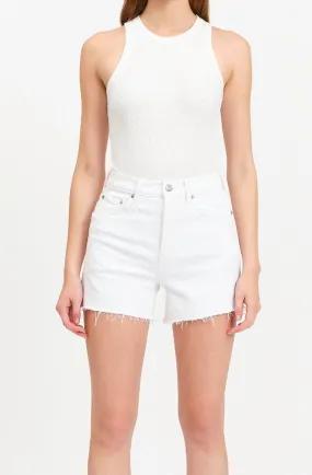 DAZE DENIM BOTTOM LINE SHORT IN MARSHMALLOW