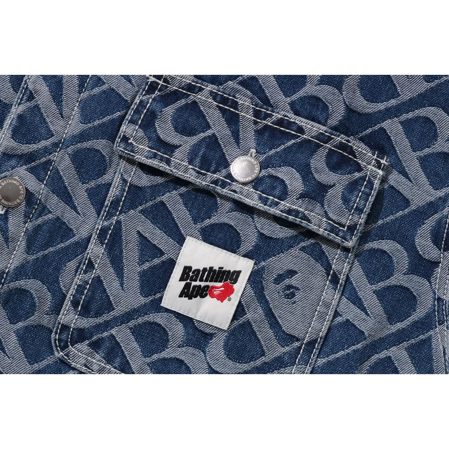 DENIM MONOGRAM METAL ONE POINT SHIRT MENS