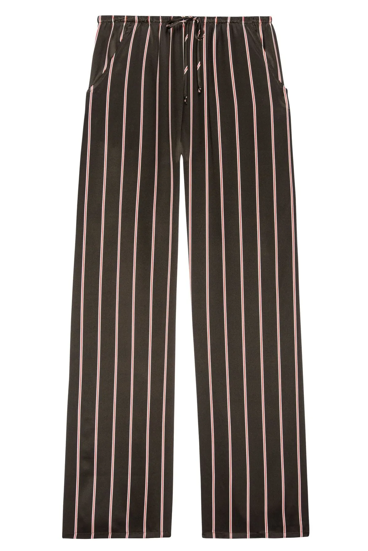 Donni Silk Pinstripe Drawstring Pant