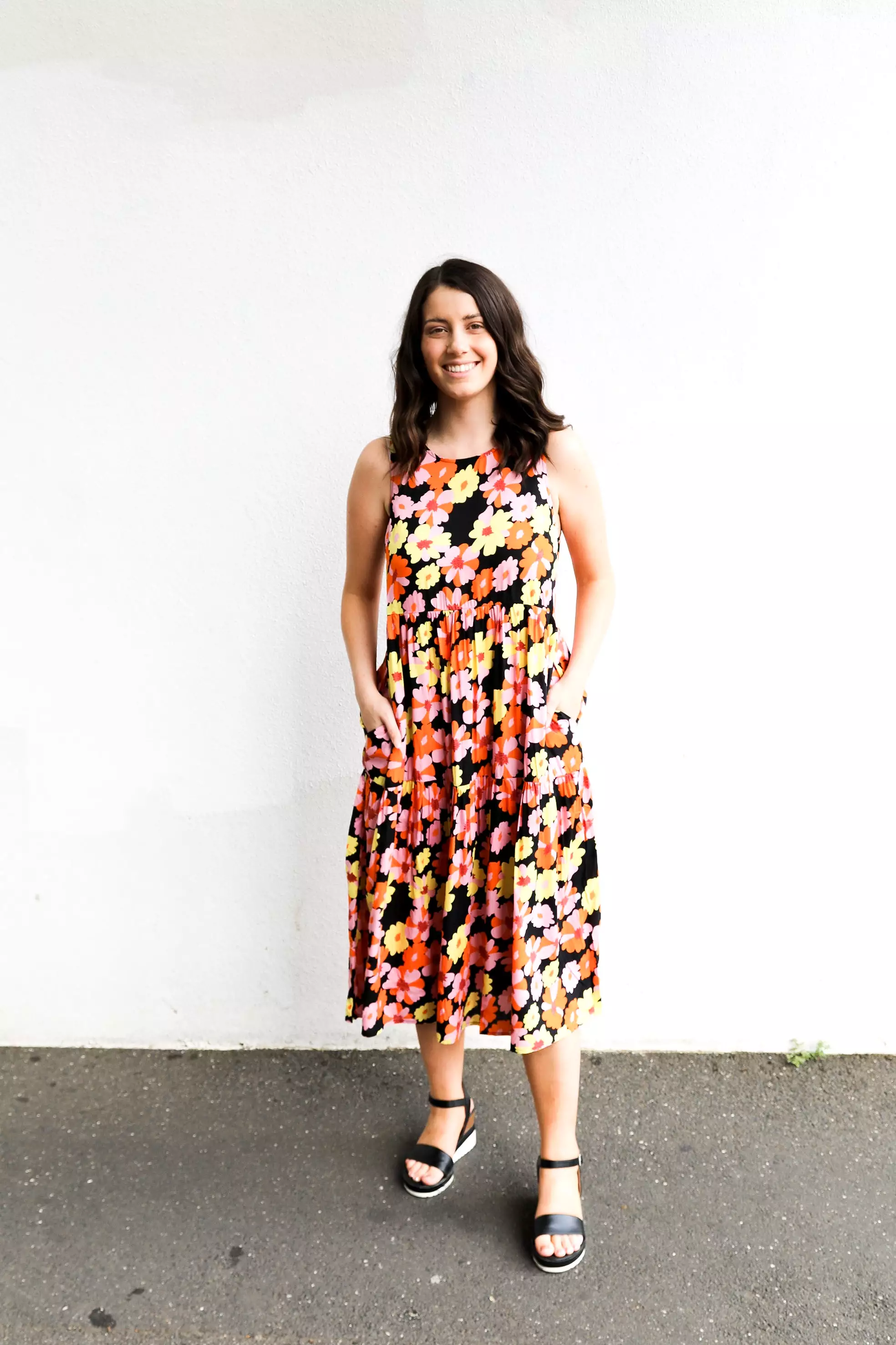 Dorit Dress (Black Floral Multi)