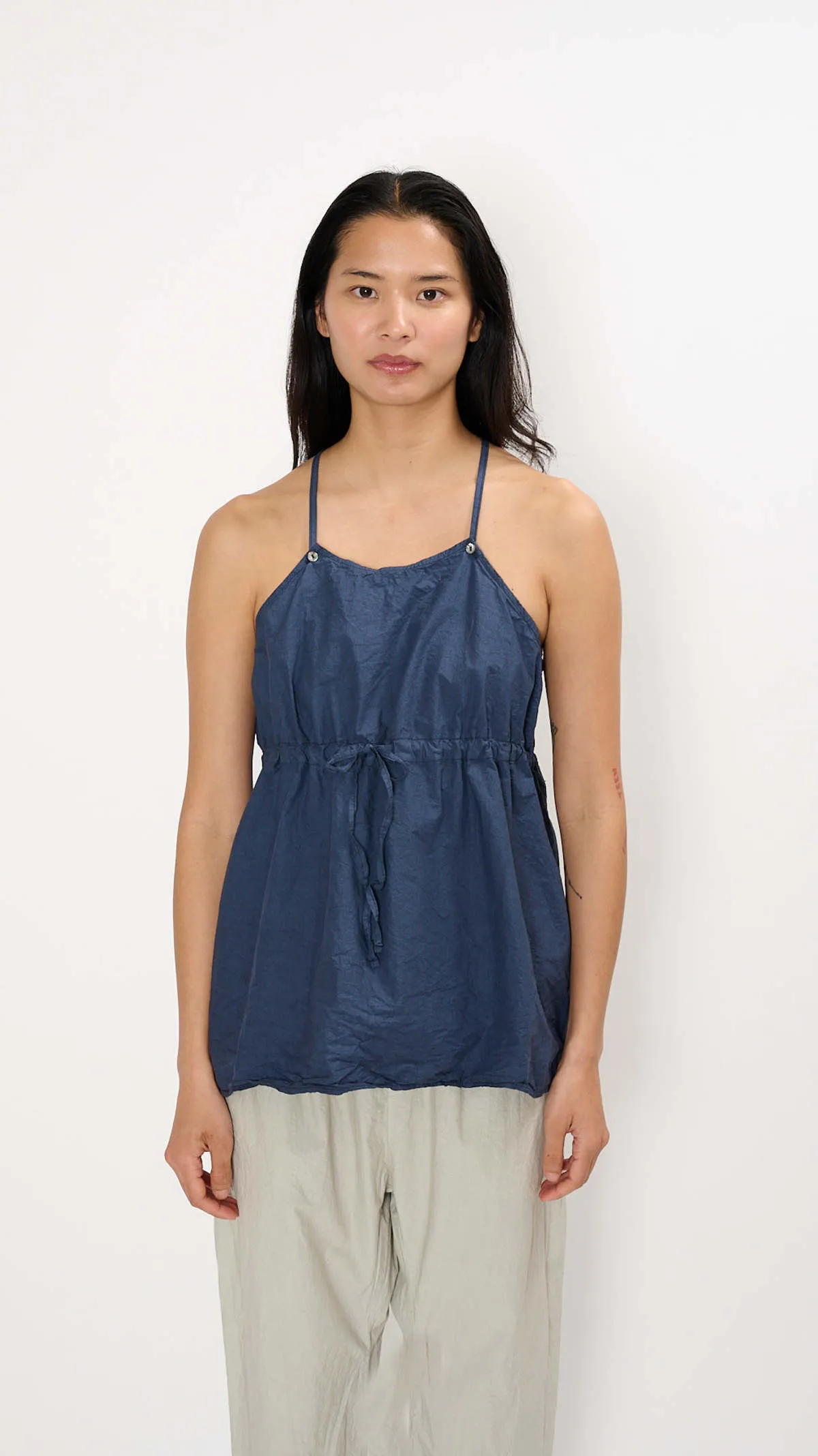 Drawstring Tank Top TC - Navy