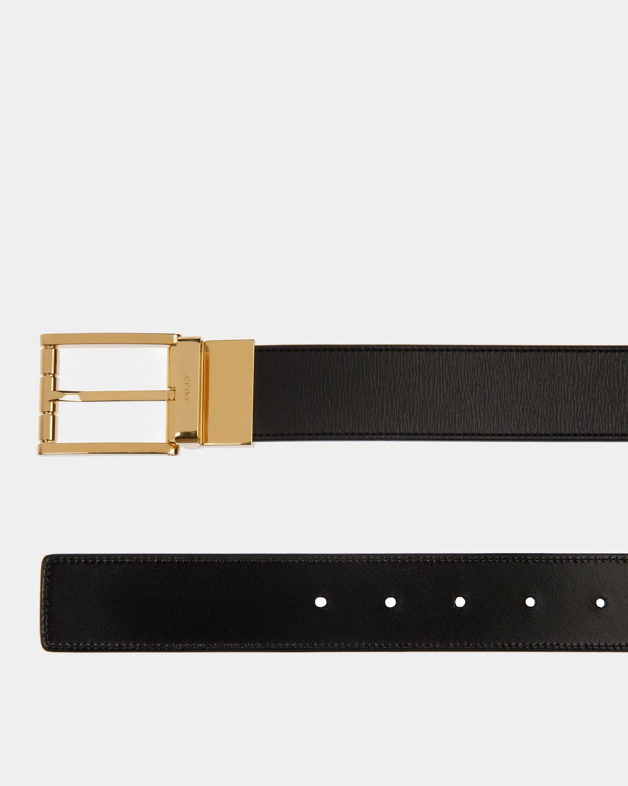 Dress Belt In Black Leather 